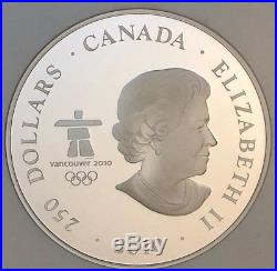 2010 Vancouver Olympics Canada S$250, 1 Kilo 0.9999 Fine Silver, PF70 UC, withcase