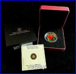2011 Canada 1oz Silver. 999 $20 Tulip with a Handcrafted Venetian Glass Ladybug