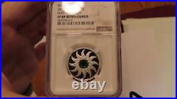 2011 Canada May Birthstone Emerald Swarovski Crystal $3 1/4 Oz Silver Ngc Pr69