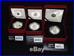 2011 Canadian Silver Coins Set, $20 Ladybug, $20 Wild Rose & $15 Prince of Wales
