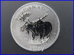 2012 1 oz FINE SILVER MAPLE LEAF MOOSE CANADIAN WILDLIFE SERIES $5 9999 CANADA