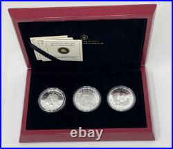2012 Canada$ 20 Fine Silver 1oz Queens's Diamond Jubilee 3 Coin Set #46-01A