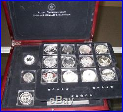 2012 Canada Fabulous 15 Famous Silver Bullion 1 oz Coins F15 Set