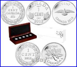 2012 Canada Farewell to the Penny Fine Silver 5 Proof Coin Set