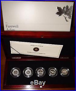 2012 Canada RCM FAREWELL TO THE PENNY 5 Fine Silver Coins SET VERY SCARCE