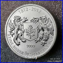 2012 Canada War of 1812 (2 coin set) HMS Shannon & Shield silver coins