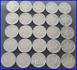2012 Uncirculated Roll. 999 1 oz Canada Maple Leaf 25 BU Coins Mint Tube #7037