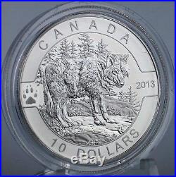 2013 $10 The Wolf O Canada #6 1/2 oz 99.99% Pure Silver Matte Proof Coin
