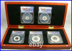 2013 25th Anniversary Canadian Silver Maple Leaf 5 Coin Set ANACS RP70 DCAM