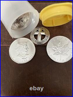 2013 CANADA Silver Maple Leaf, Lot / Roll of Qty 25, BU 1 Troy OZ Silver Coins