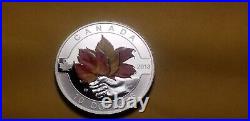 2013 Canada $10 Silver Gem Proof Coin The Coloured Maple Leaf