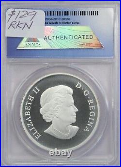 2013 Canada Bison Silver $100 Coin, ANACS SP70, Special Strike Uncirculated
