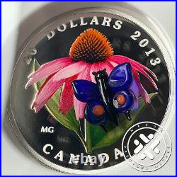 2013 Canada NGC PF 69 Ultra Cameo $20 Coneflower Blue Butterfly 1 oz Silver Coin