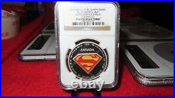 2013 Canada Proof. 999 Silver 1 oz $20 Colorized Superman Shield NGC PF 69