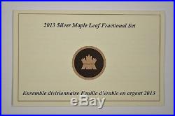 2013 Canada Silver Maple Leaf Fractional 5 Coin Set 25th Anniversary 120674