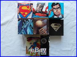 2013 Canada Superman 75th Anniversary 7 Coin Collection (1)14kt Gold-(5) Silver