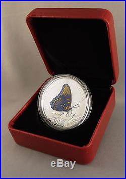 2014 $20 Red-Spotted Purple Butterflies of Canada 1 oz. Pure Silver Color Proof