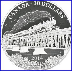 2014 Canada 30 Dollars Silver Grand Trunk Pacific Railway 100th With OGP 1990