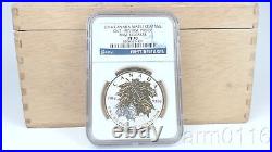 2014 Canada 9999 $5 Dollar Fine Silver Maple Gilt Reverse Proof Coin Ngc Pf70