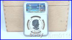 2014 Canada 9999 $5 Dollar Fine Silver Maple Gilt Reverse Proof Coin Ngc Pf70