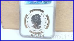 2014 Canada 9999 $5 Dollar Fine Silver Maple Gilt Reverse Proof Coin Ngc Pf70