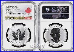 2014 Canada Maple Chinese Lunar Horse Double Privy Silver 1oz NGC PF69 RARE