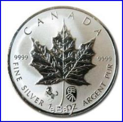 2014 Canada Maple Leaf Chinese Lunar Double Horse Privy Silver 1oz Coin