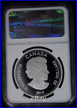 2014 Canada Silver $20 75th Anniversary Royal Ballet PF70 UC ER NGC Coin