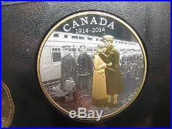 2014 Premium Proof Set 100th Ann Declaration WWI. 9999 Silver Canada