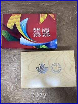 2015 $10 FIFA Women's World Cup Canada Pure. 999 Silver 6-Coin Set Box & COA