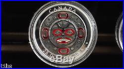2015 $25 Canada Singing Moon Mask 3-coin Fine Silver Set Ultra High Relief