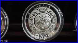 2015 $25 Canada Singing Moon Mask 3-coin Fine Silver Set Ultra High Relief