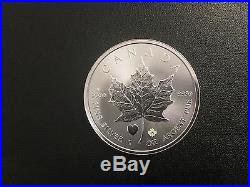 2015 Canada 5 Dollars Maple Leaf Silver Coin Rare Heart Privy Mark