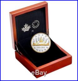 2015 CANADA PURE SILVER VOYAGEUR 2 OZ GOLD- PLATED COIN (IN STOCK) READY TO SHIP