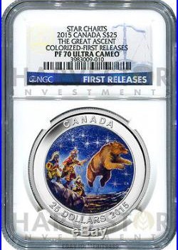 2015 CANADA SILVER STAR CHARTS THE GREAT ASCENT NGC PF70 FIRST RELEASES -NEW