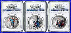2015 CANADA SUPERMAN 3-COIN SILVER SET NGC PF69 FIRST RELEASES ONLY 8 EXIST