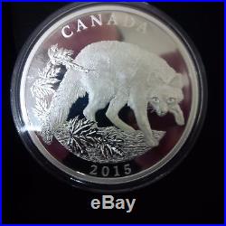 2015 Canada $125 Fine Silver Coin Grey Fox Conservation Series 500g Half Kilo