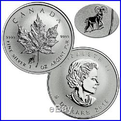 2015 Canada 1 Oz Rev Proof Silver Maple Leaf Sheep (Goat) Privy $5 Coin SKU33991