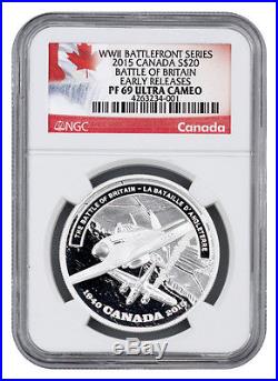 2015 Canada 1 Oz Silver $20 Battlefront Battle Britain NGC PF69 UC ER SKU35559
