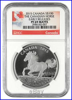 2015 Canada 1 Oz Silver The Little Iron Horse $100 NGC PF69 ER Matte SKU34424