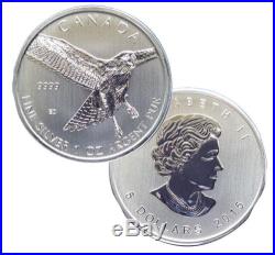 2015 Canada 1 Troy Oz. 9999 Silver Uncirculated Red-Tailed Hawk $5 Coin