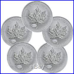 2015 Canada 1 oz $5 Lot of 5 Rev PF Silver Maple E=mc2 Privy GEM BU SKU37154