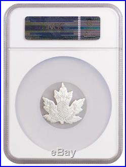 2015 Canada $20 1 Troy Oz Proof Silver Maple Leaf Shape NGC PF69 UC SKU37313