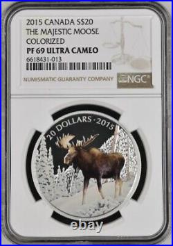 2015 Canada $20 Fine Silver Coin Majestic Moose