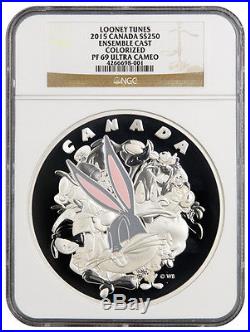 2015 Canada $250 Kilo Silver Enameled Looney Ensemble Cast NGC PF69 UC SKU35963 2015 Canada $250 Kilo Silver Enameled Looney Ensemble Cast NGC PF69 UC SKU35963