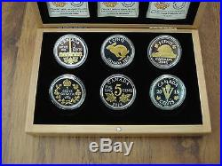 2015 Canada 6 x 1 oz Fine Silver Gold-Plated Coin set, Legacy of Canadian Nickel
