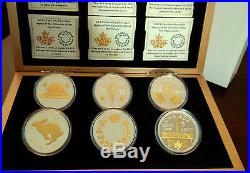 2015 Canada 6 x 1 oz. Fine Silver Gold-Plated Coin set, Legacy of Canadian Nickel