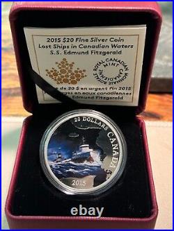 2015 Canada Commemorative Lost Ships Edmund Fitzgerald Silver Coin