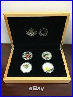 2015 Canada Forests of Canada 1 OZ Silver 4 Coin Set Tulip, Balsam, Pin, Yew Tree