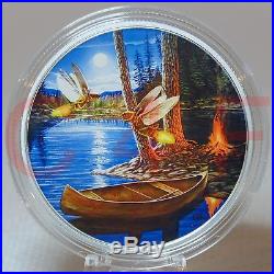 2015 Canada Glow-In-The-Dark Moonlight Fireflies 2 oz $30 Pure Silver Coin